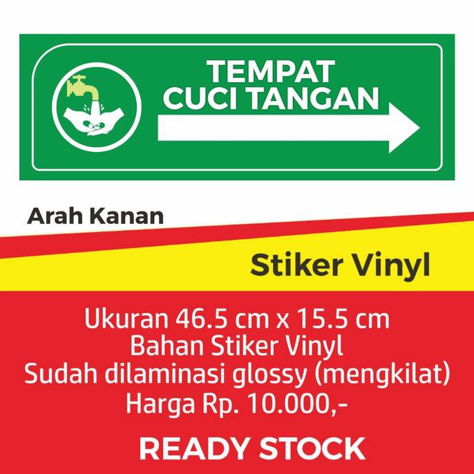 

Stiker Penunjuk Arah Cuci Tangan - Hijau Kanan TERPERCAYA