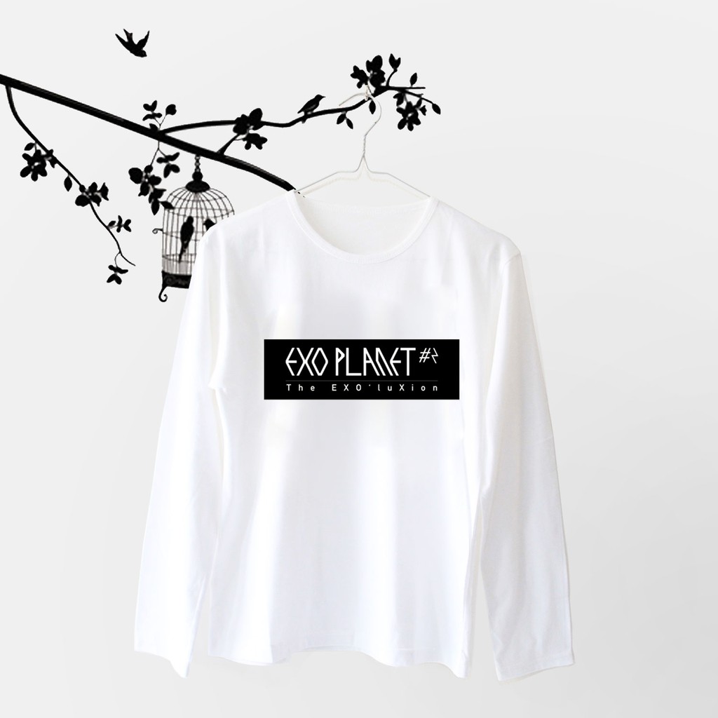 T Shirt Tumblr Tee Kaos Wanita Lengan  Panjang  EXO  