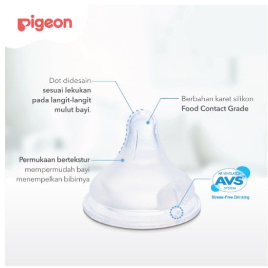 Pigeon Botol Susu PP Clear Wide Neck 240ml - Botol Susu Bayi