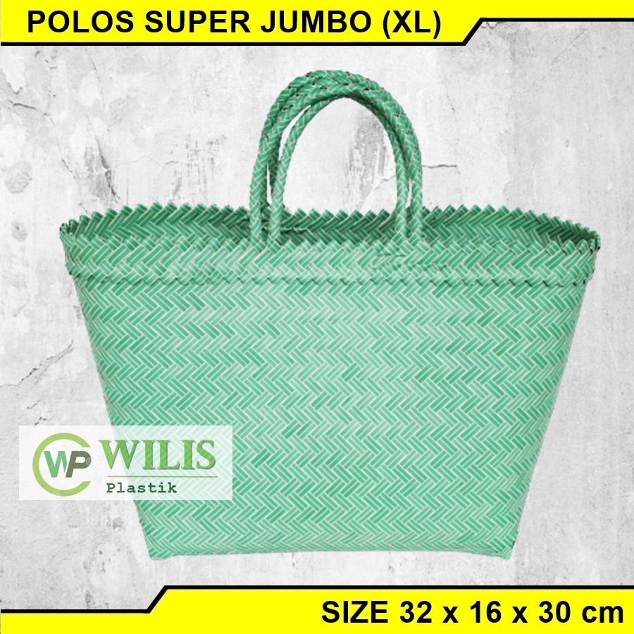 Tas Anyaman Plastik POLOS SUPER JUMBO / Tas Parcel Hampers Bingkisan