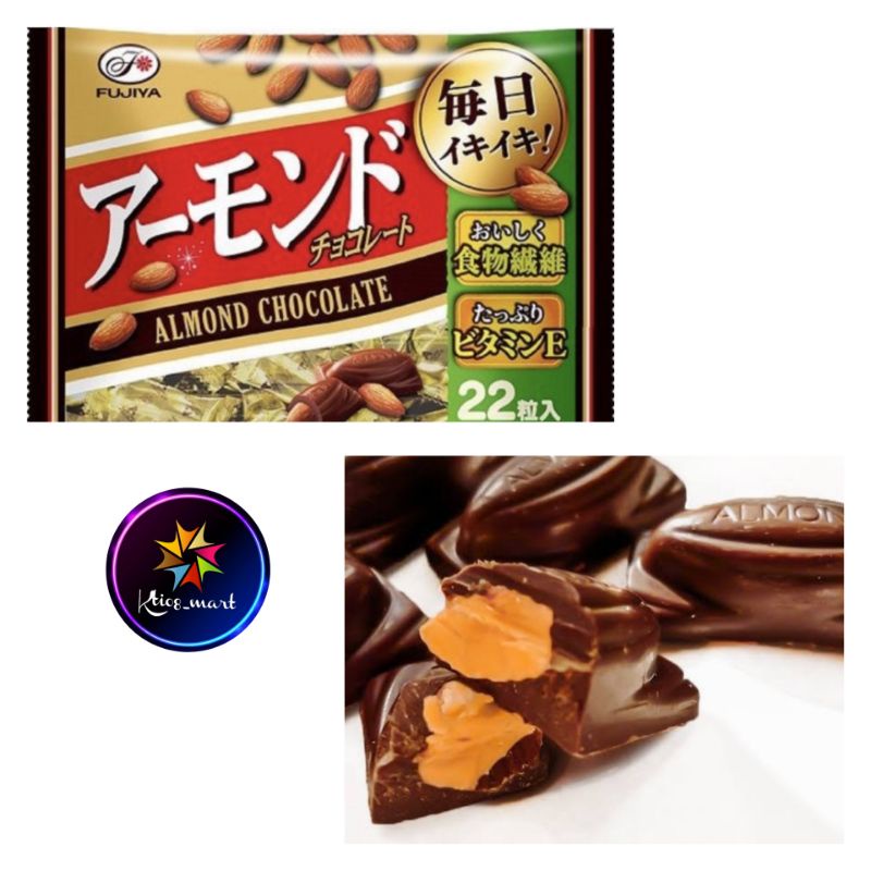 

Fujiya Almond Chocolate Bag 111gr isi 22pcs/Chocolate Import