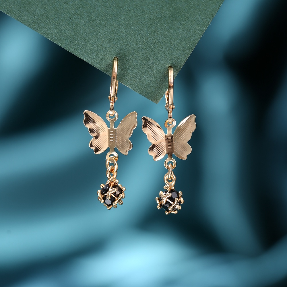 Anting Kupu Anting Butterfly Anting Kupu Titanium Anting Boho Anting Emas Muda Dewasa Anting Gantung Korea D186