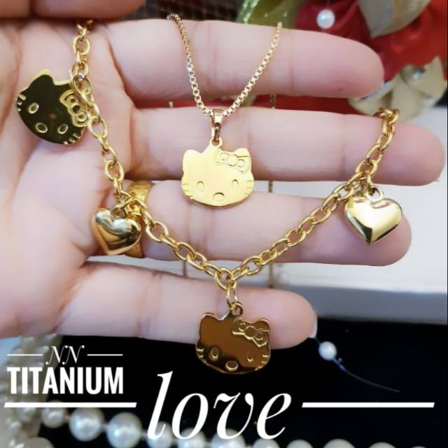 Titanium kalung dan gelang 0918k