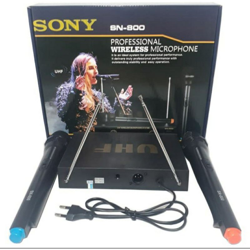 Mic Wireless Sony Sn 800 Microphone Double Mic Wireless SN - 800