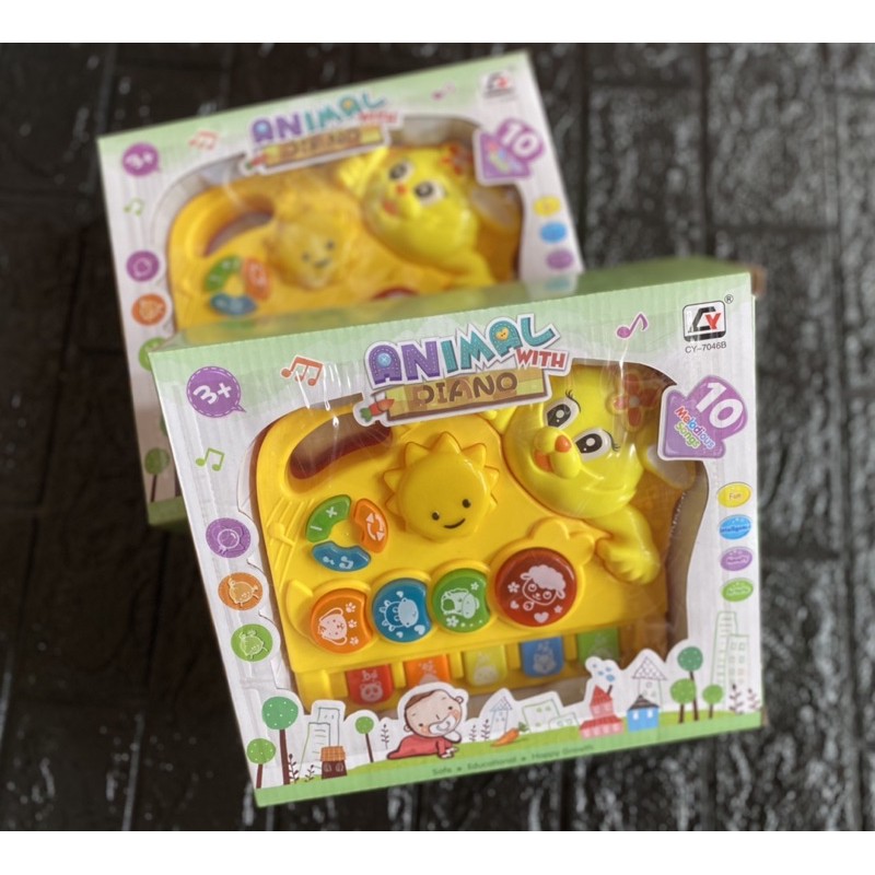 MAINAN BAYI/ANAK ANIMAL with Piano (SNI/Mainan Edukasi/FREE BUBBLEWRAP)