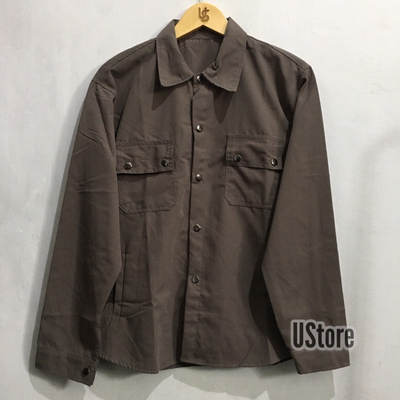 JAKET SEMI PARKA / JAKET KANVAS / jaket nadiladrn-grey