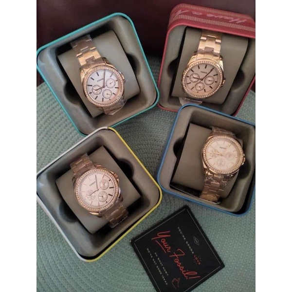 Jam Tangan Wanita BQ3316 Janice Multifunction Rose Gold