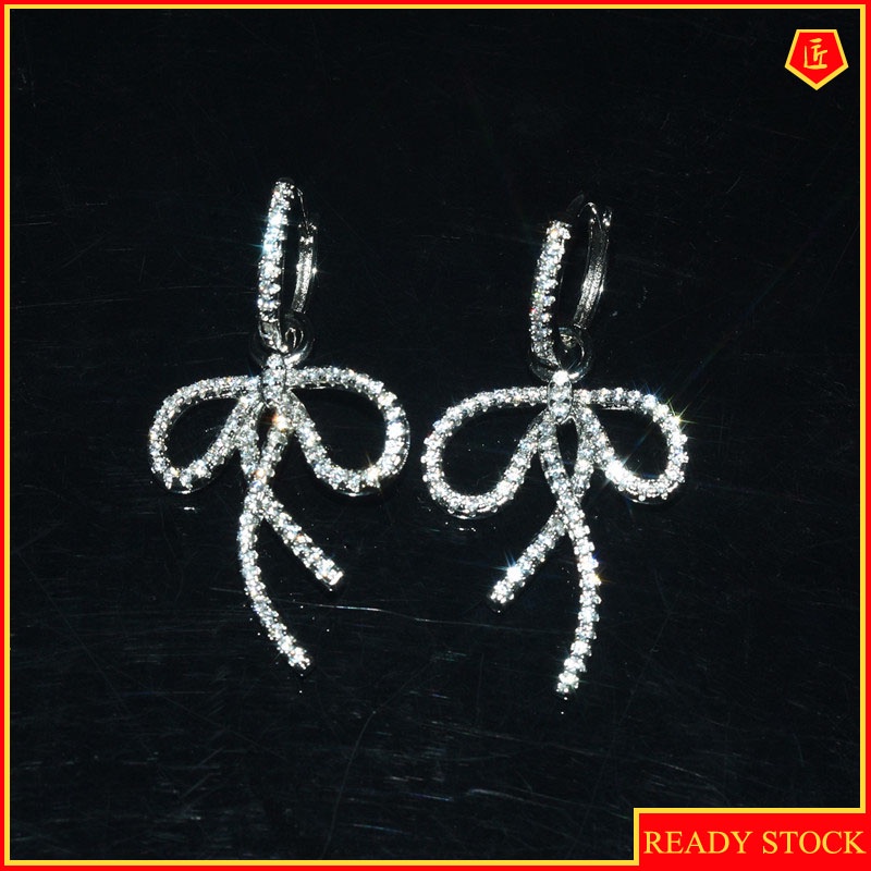 Fashion Simple Diamond Bow Eardrops Personalized Earrings