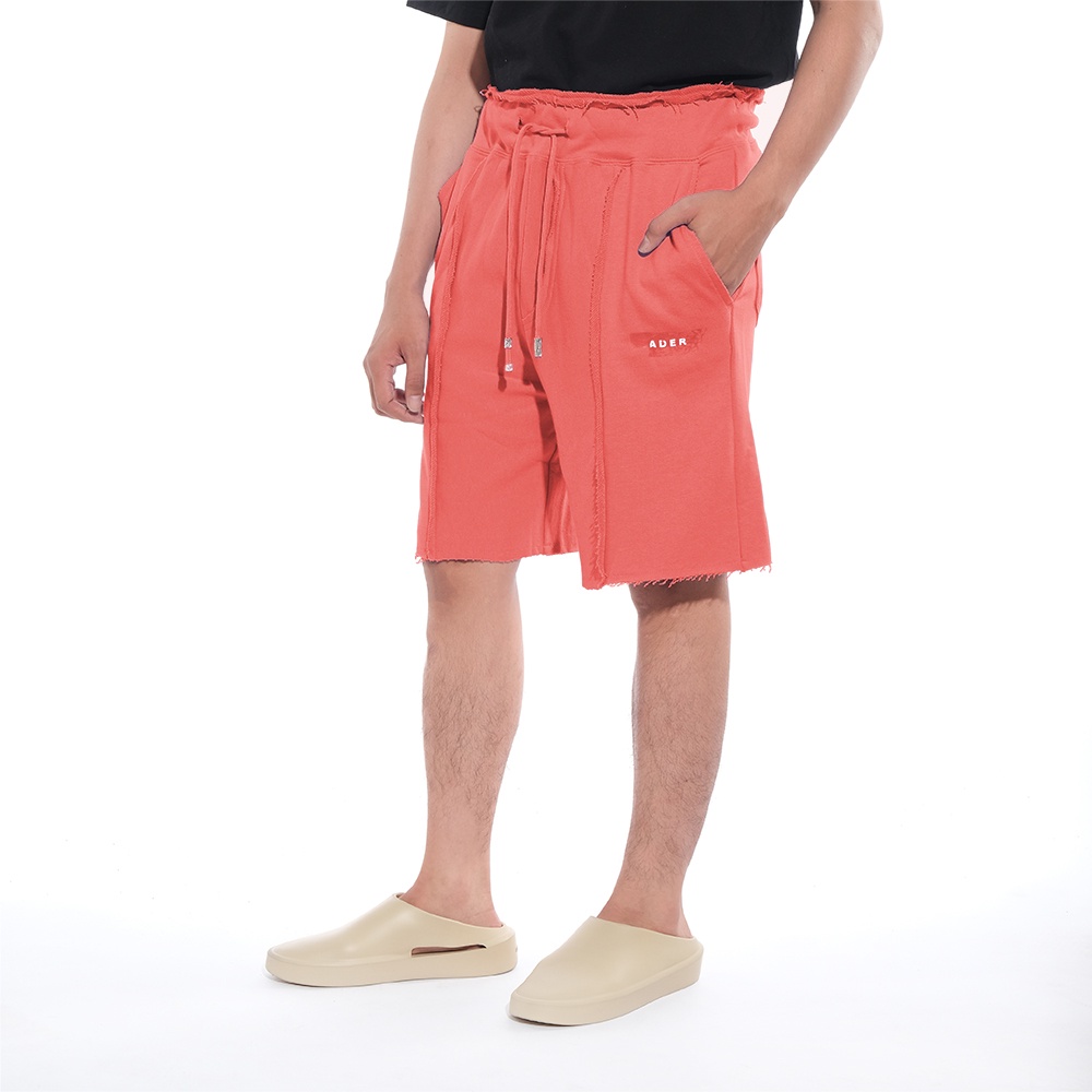 Ader Error Scratch Text Shorts Orange