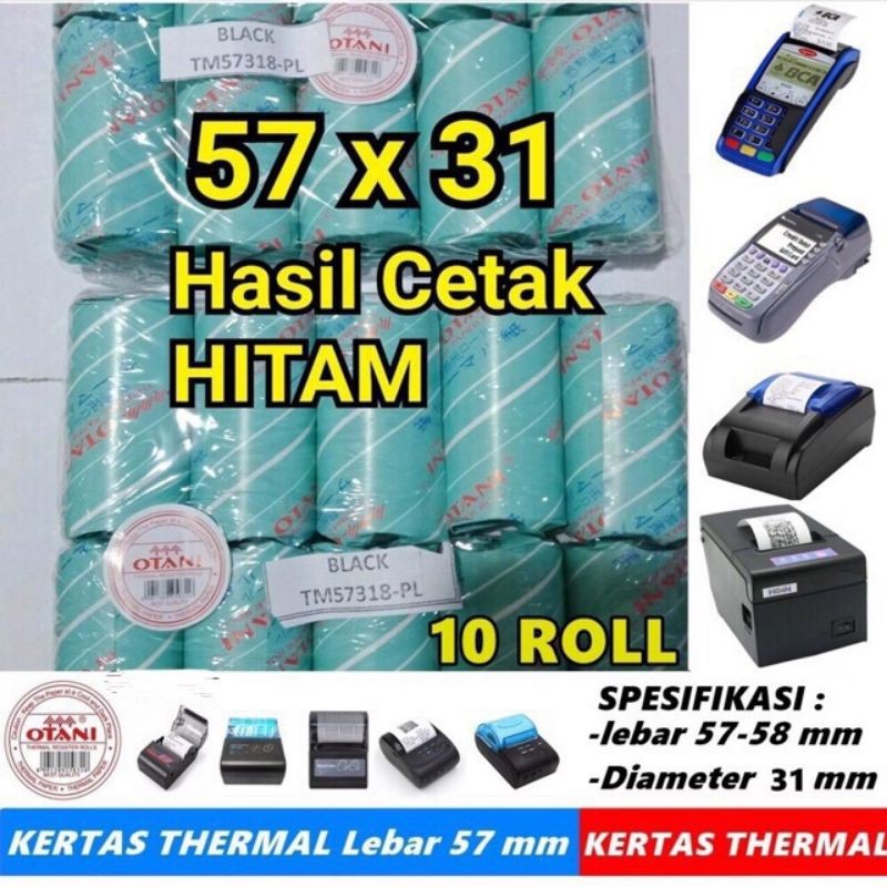 

Otani Kertas Thermal Struk Kasir 58mm BELI 10 FREE 1