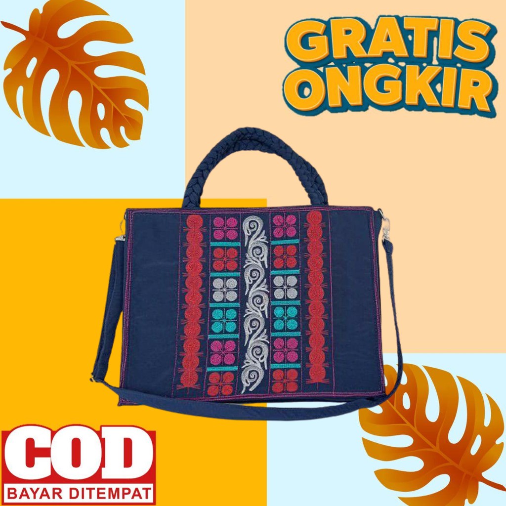 Tas Laptop Full Bordir Khas Tasikmalaya