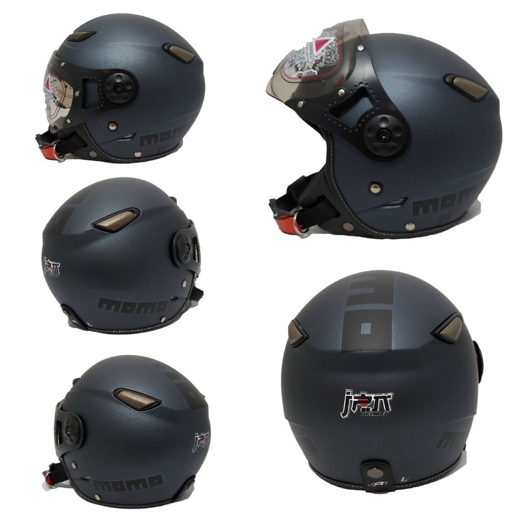 Helm Bogo Retro JPN MoMo Pilot All grey