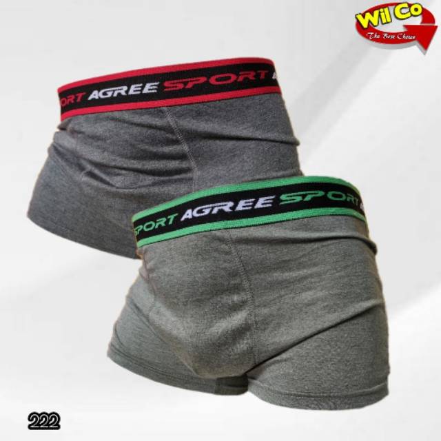 DL222 Agree Celana Dalam Boxer Pria Dewasa dan Remaja, Cd Boxer Pria Agree Size  M, L, XL