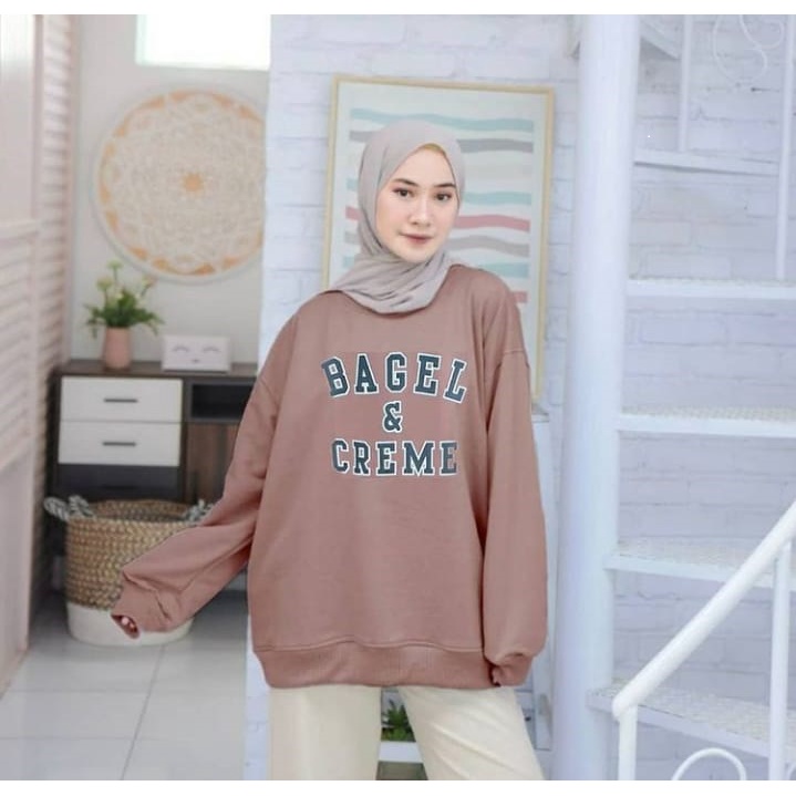 Sweater Wanita Termurah Berkualitas - Bagel &amp; Cream