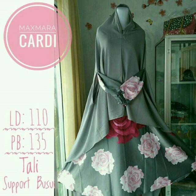 Gamis maxmara set khimar hijab cardigan