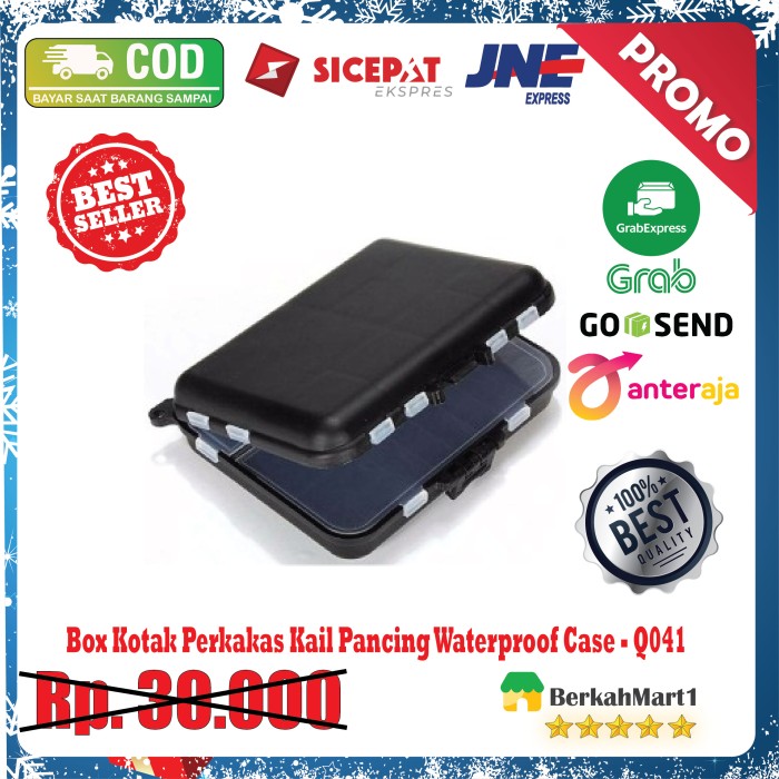 Box Kotak Perkakas Kail Pancing Waterproof Case - Hitam