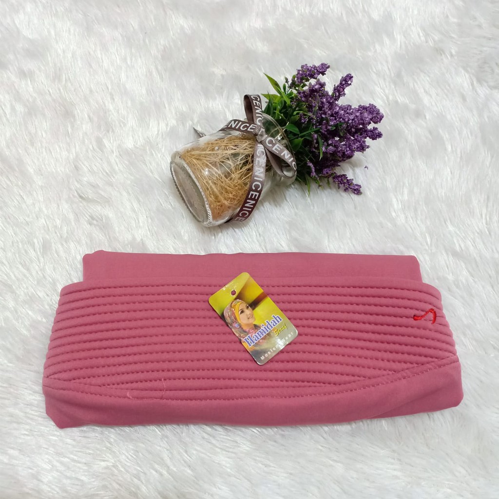 Hijab Bergo Oval Hamidah L,XL Jilbab Instan Hamidah  Kerudung Polos Hamidah Termurah Rumah Hija'b-PEACH