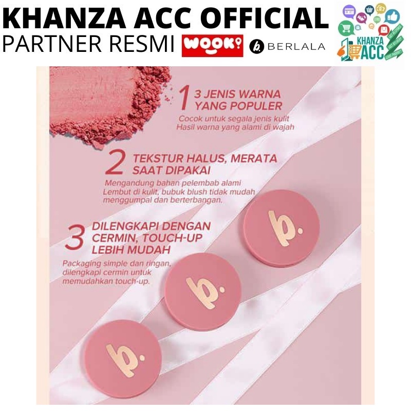 KHANZAACC BERLALA Color Breeze Blush Pigmented Kosmetik Wajah