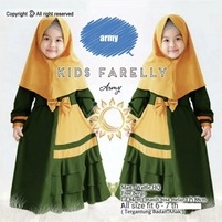 Cpfashion Farelly kids Gamis Anak Usia 2~7 Tahun Plus Hijab