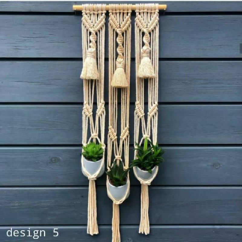 Macrame / macrame gantungan pot / gantungan pot / macrame wall hanging / macrame murah