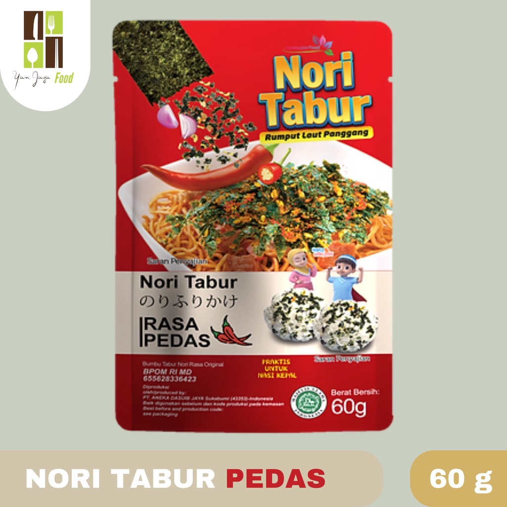 Nori Tabur Rumput Laut Panggang 60GR Rasa Pedas / Original / Sapi Panggang/BBQ