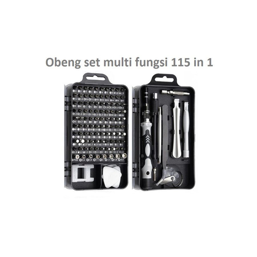 Obeng Set 115 In 1 Precision Screwdriver Set Reparasi Handphone Laptop Multifungsi