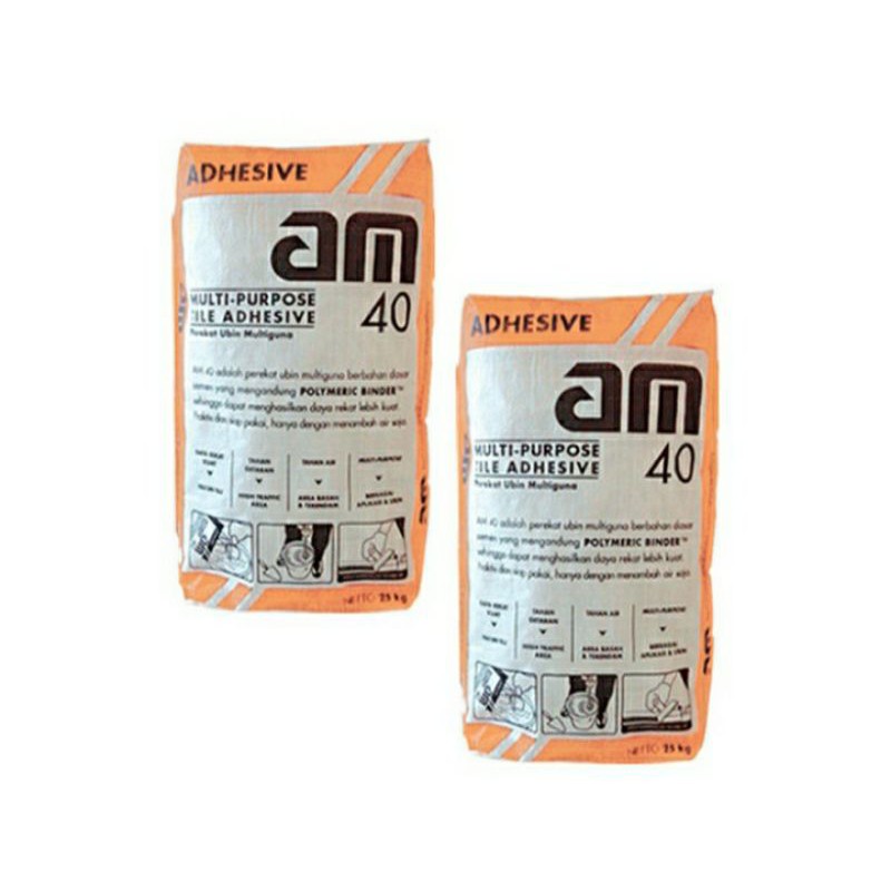 AM 40 SEMEN PEREKAT KERAMIK DI ATAS KERAMIK ( TILE ON TILE ) 25 KG