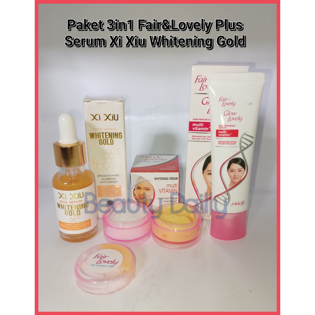 PROMO Paket 3 IN 1 Fair & Lovely - Day & Night Cream Fair & Lovely + Pelembab Krim Pemutih Fair & Lo
