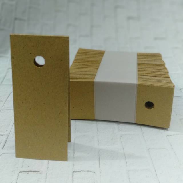 

100pcs Hang Tag Kraft Lipat Polos 3x7cm