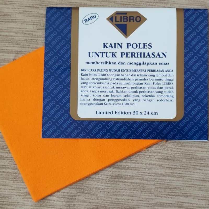 LIBRO Gold Polishing Cloth (30 x 24 cm) kain poles perhiasan emas