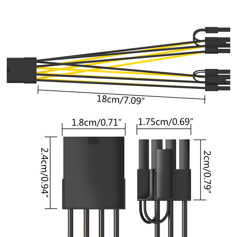 Kabel Adapter Kartu Grafis btsg 8Pin Ke 8Pin Daya 8Pin Female Ke6+2Pin Male Cord