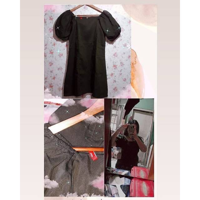 Preloved mini dress army pluffy