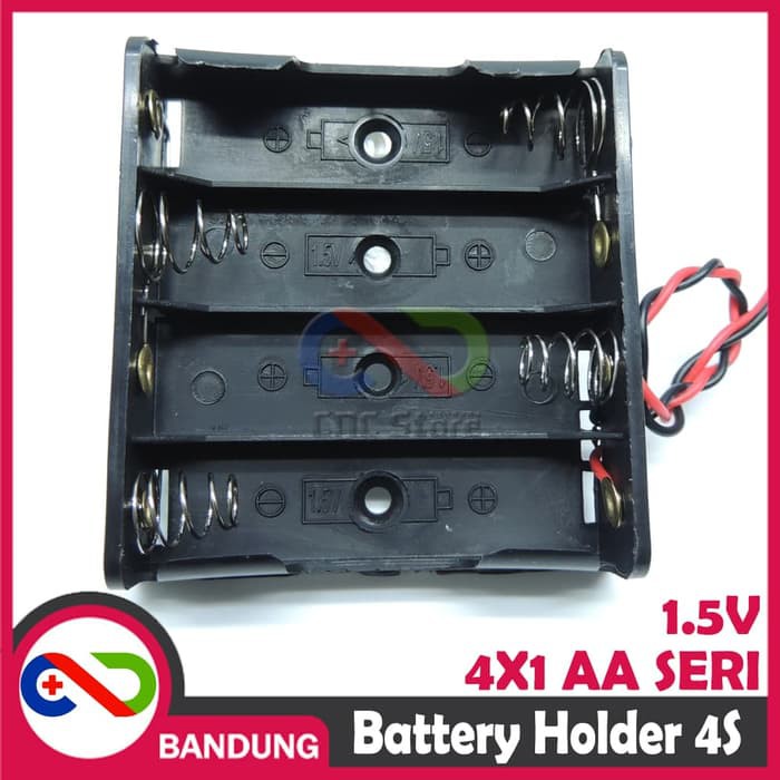 KOTAK BATERAI AA TEMPAT BATTERY 4X1 TEMPAT BATRE 1.5V AA SERI