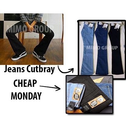 Celana Panjang Jeans Cutbray Pria BootCut