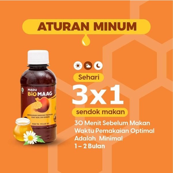 Madu Biomaag Spesialis Penyakit Maag, Asam Lambung Tinggi, Gerd, Radang Usus