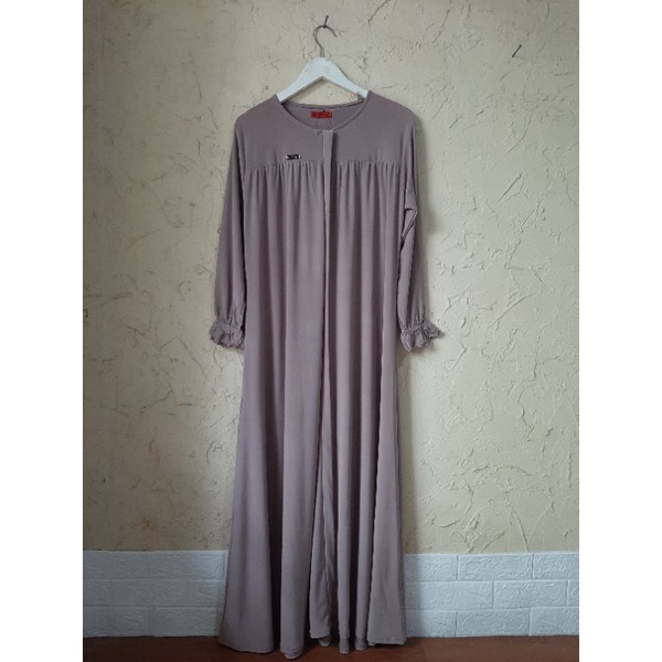 GAMIS JERSEY PREMIUM model AMORI DRESS ABAYA | RFILLY-Rose dust