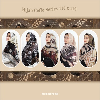 Kerudung Segi Empat 110x110 | Hijab Voal Premium | Jilbab Coffee Series