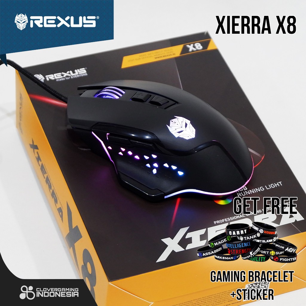 Jual Rexus Mouse - Xierra X8 Mouse Gaming Indonesia|Shopee Indonesia