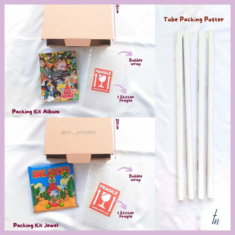 Paket Perlengkapan Packing Album Jewel Kit Set Box | Tube Packing Poster