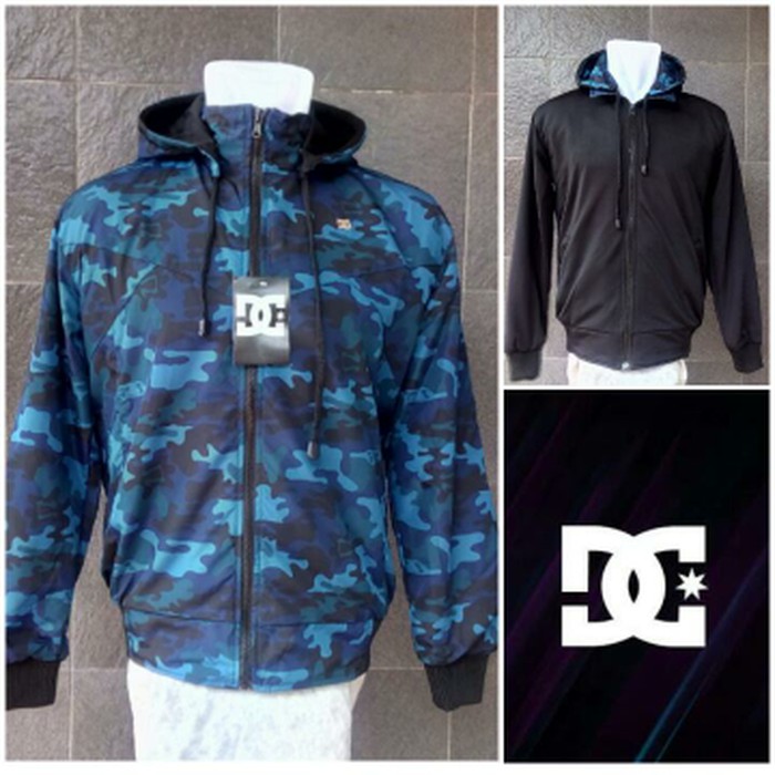 NEW MT JAKET BOLAK BALIK LORENG BIRU HITAM