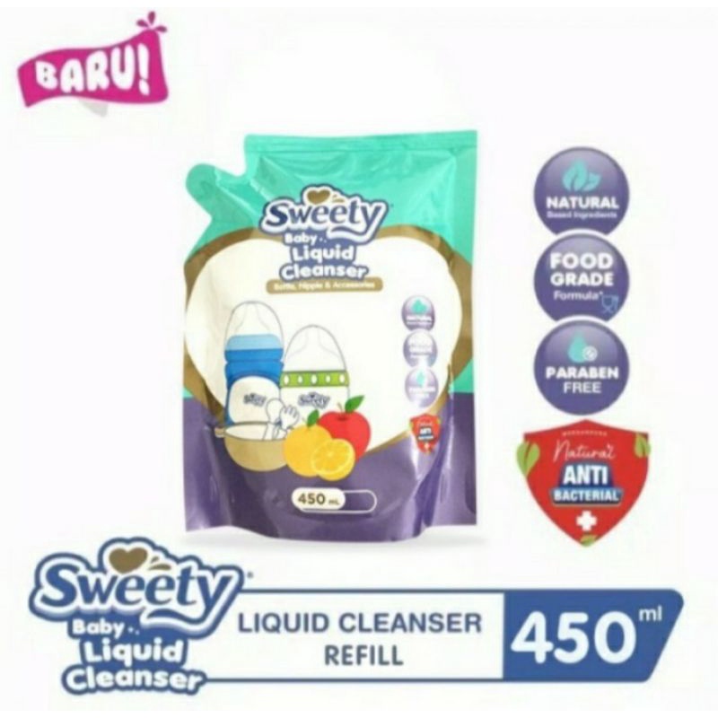 SWEETY liquid cleanser 450 ml refill sabun cair