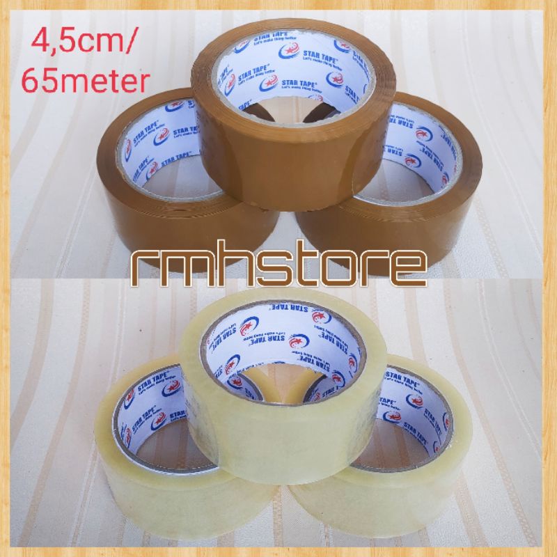 

Lakban star tape serbaguna 45 mm/72 yard isolasi murah serbaguna