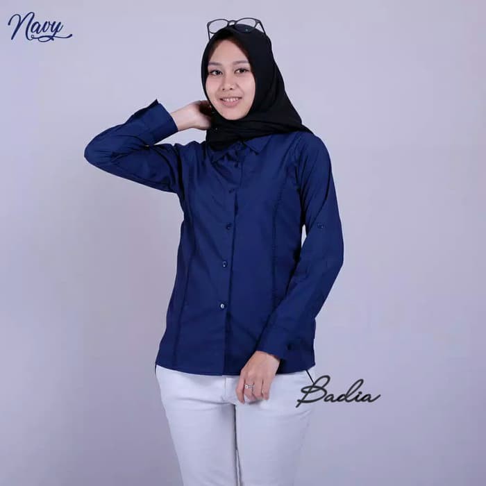 BLOUSE WANITA SIMPLE BASIC KEMEJA POLOS