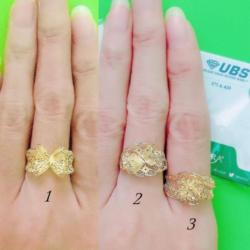 Cincin renda bunga pita mix UBS 8K