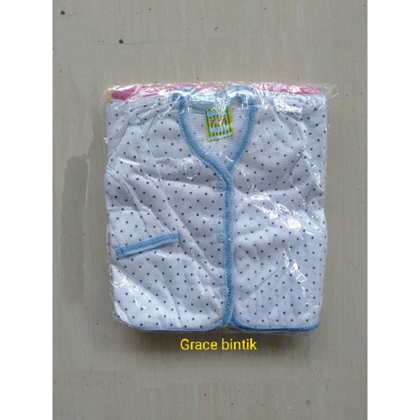 6 pcs Baju pendek bayi bintik / Baju pendek motif bintik