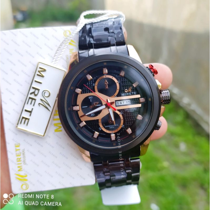 Jam Tangan Pria Mirete Origianal | Water Resistance  | Tanggal Hari Aktif Free Box