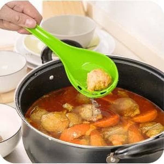 Sendok Sayur Sup Dengan Penyaring Kuah Colander Spoon Saring Dapur Top