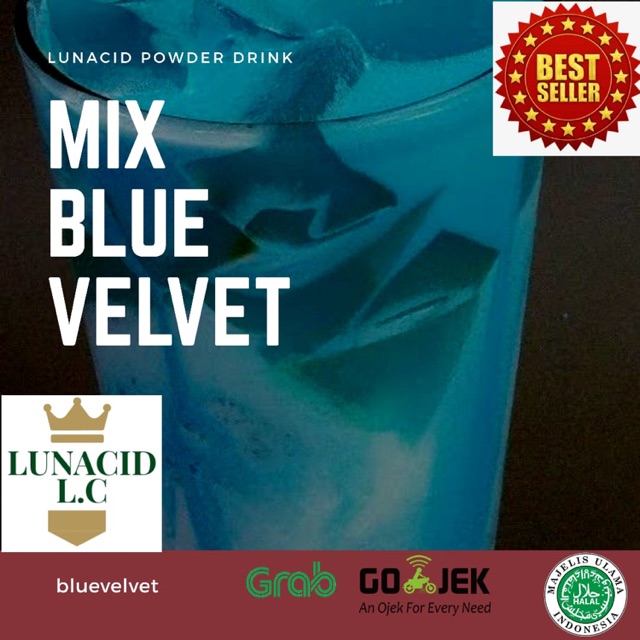 

serbuk minuman rasa blue velvet/Powder rasa blue velvet/BUBUK MINUMAN RASA BLUE VELVET 1 KG