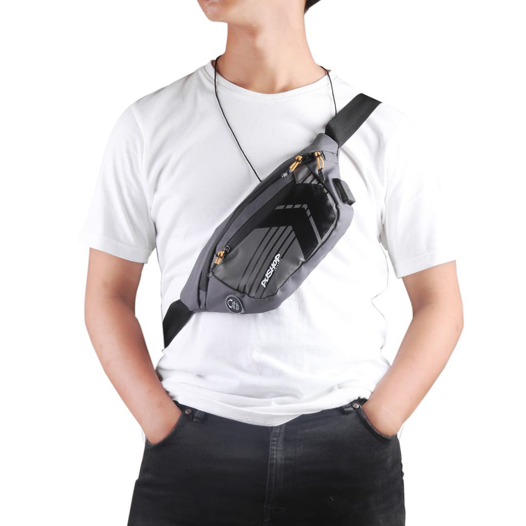 WaistBag Grafitti Pushop POP-G Premium Selempang Usb