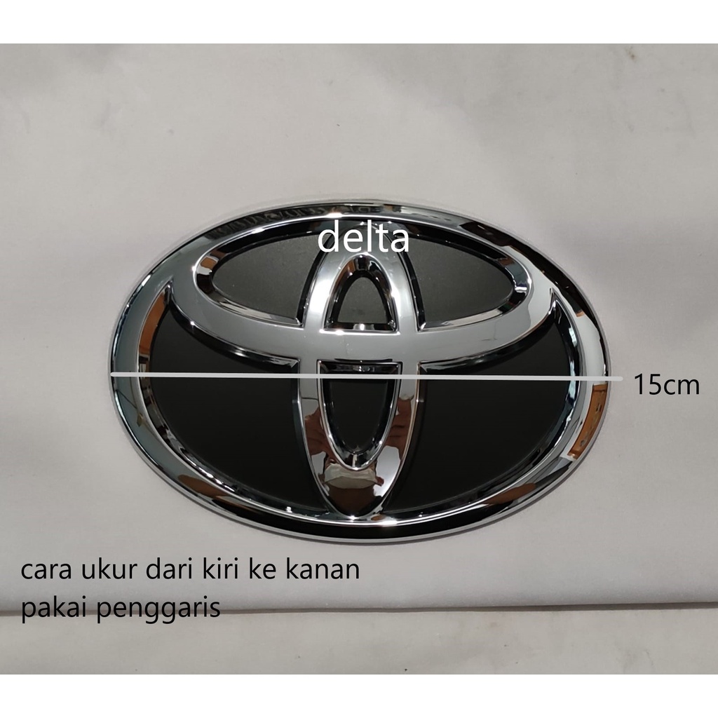 Emblim/Logo Variasi Toyota Chrome Plat Hitam for Toyota